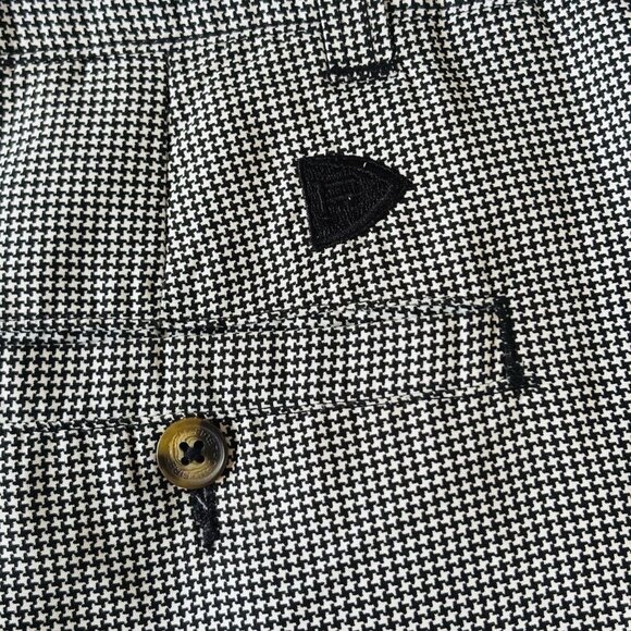 FireThorne Mens Golf Shorts Houndstooth Black White Size 40 Bermuda Outdoor Prep - Picture 15 of 16